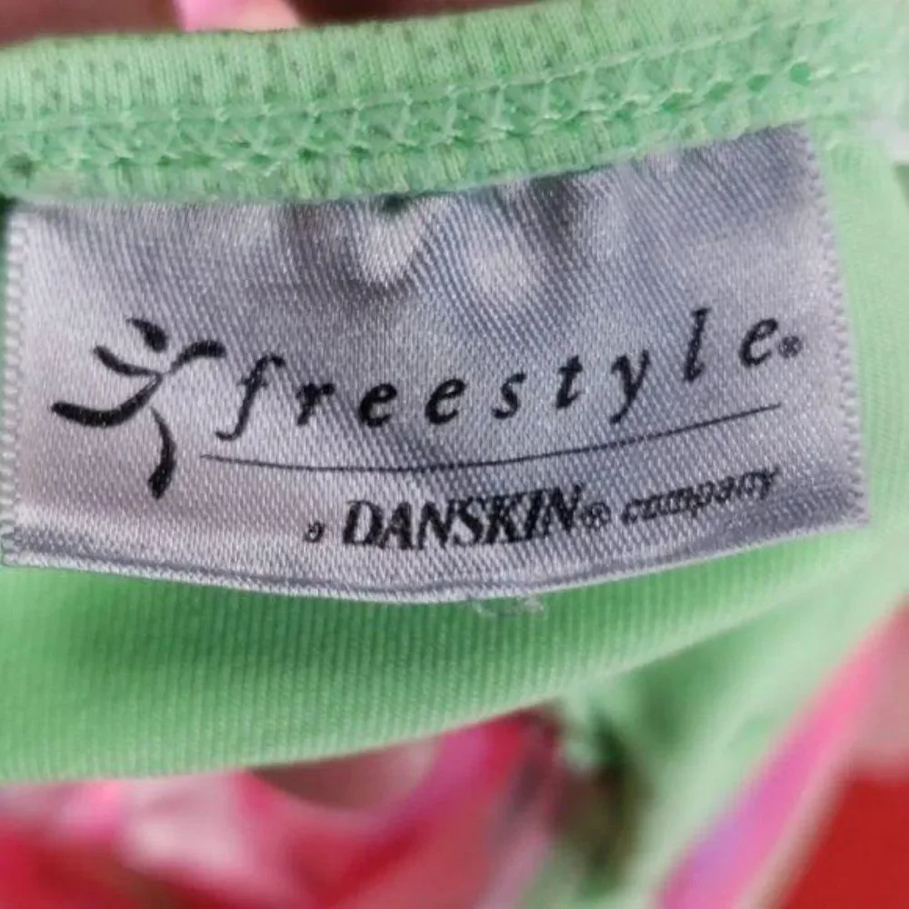 Freestyle Danskin Pink Dotted Dance Gymnastics Leotard‎ Size Small
